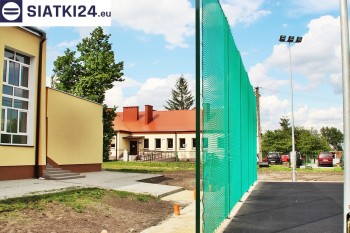Siatki Czerwionka-Leszczyny - Zielone siatki ze sznurka na ogrodzeniu boiska orlika dla terenów Czerwionka-Leszczyny